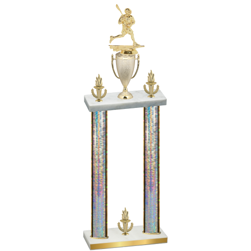 Double Silver Glacier Victory Lacrosse Trophy