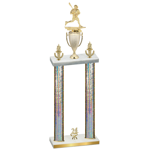 Double Silver Glacier Year Lacrosse Trophy