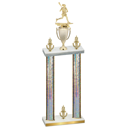Double Silver Glacier Victory Lacrosse Trophy
