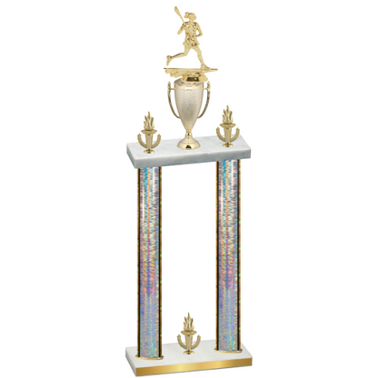 Double Silver Glacier Victory Lacrosse Trophy