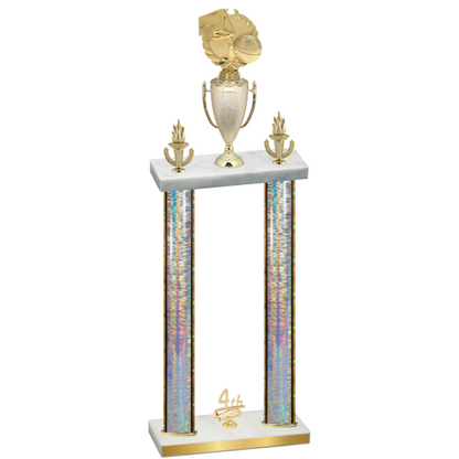 Double Silver Glacier Fourth Place Basketball Trophy