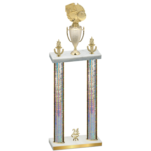 Double Silver Glacier Year Basketball Trophy