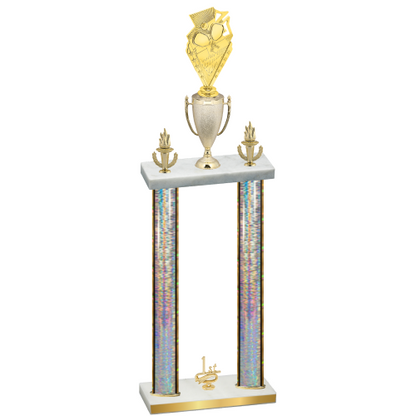 Double Silver Glacier First Place Pickleball Trophy