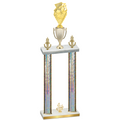 Double Silver Glacier Fourth Place Pickleball Trophy