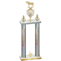 Double Silver Glacier Third Place Horses Trophy