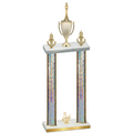 Double Silver Glacier Third Place Chess Trophy