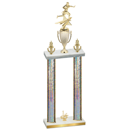 Double Silver Glacier First Place Flag Football Trophy