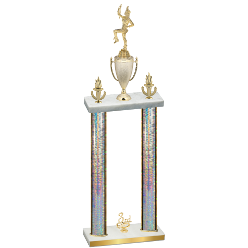 Double Silver Glacier Third Place Majorette Trophy