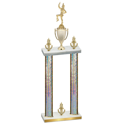 Double Silver Glacier Victory Majorette Trophy