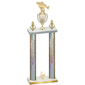 Double Silver Glacier Third Place Fishing Trophy