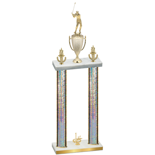 Double Silver Glacier First Place Golf Trophy