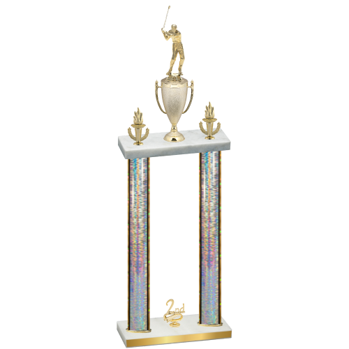 Double Silver Glacier Second Place Golf Trophy