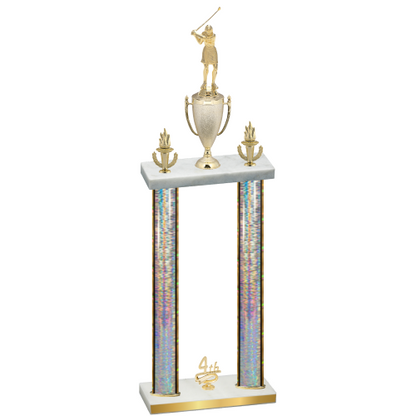 Double Silver Glacier Fourth Place Golf Trophy