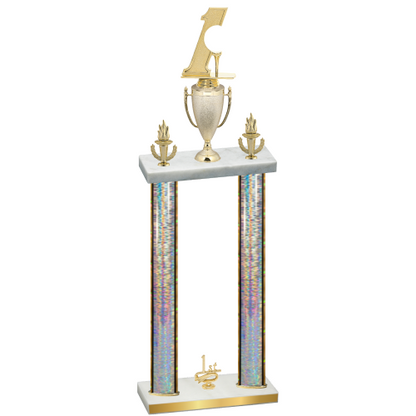 Double Silver Glacier First Place Golf Trophy