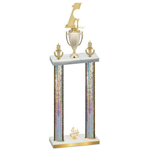 Double Silver Glacier Fourth Place Golf Trophy