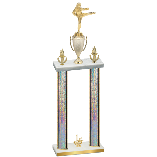 Double Silver Glacier First Place Karate Trophy
