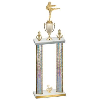 Double Silver Glacier Second Place Karate Trophy