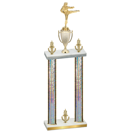 Double Silver Glacier Victory Karate Trophy