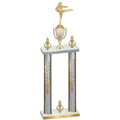 Double Silver Glacier Victory Karate Trophy