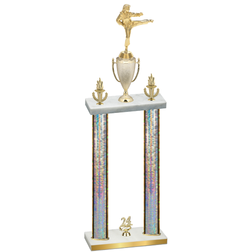 Double Silver Glacier Year Karate Trophy