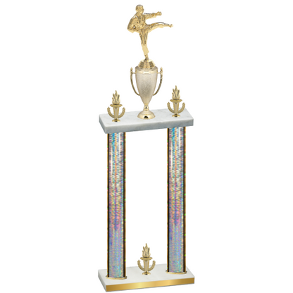 Double Silver Glacier Victory Karate Trophy