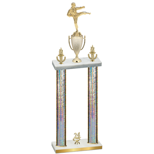 Double Silver Glacier Year Karate Trophy