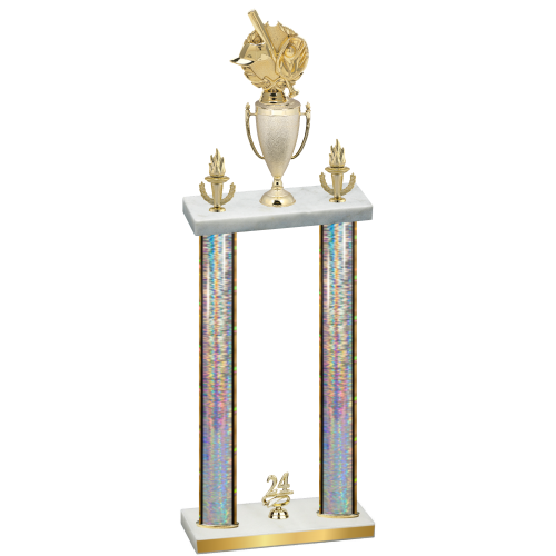Double Silver Glacier Year Baseball Trophy