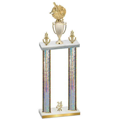 Double Silver Glacier Year Baseball Trophy
