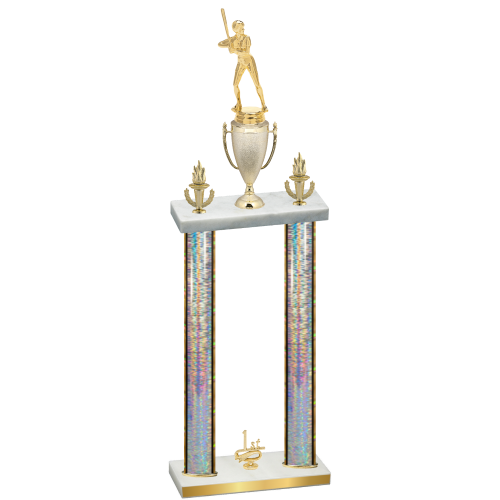 Double Silver Glacier First Place Softball Trophy