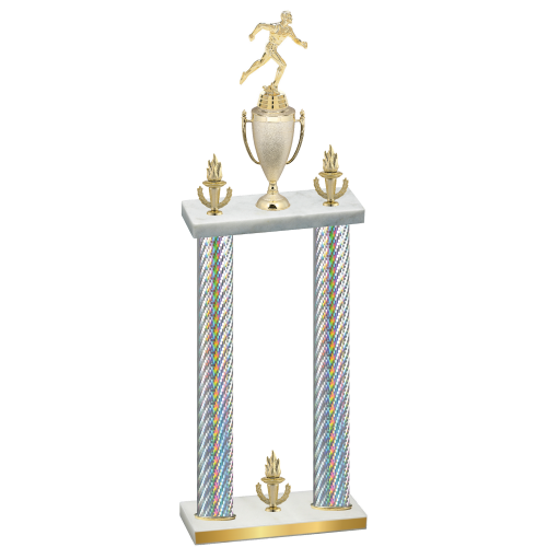 Double Silver Carbon Fiber Victory Running Trophy