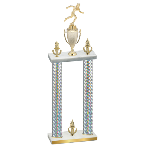Double Silver Carbon Fiber Victory Running Trophy