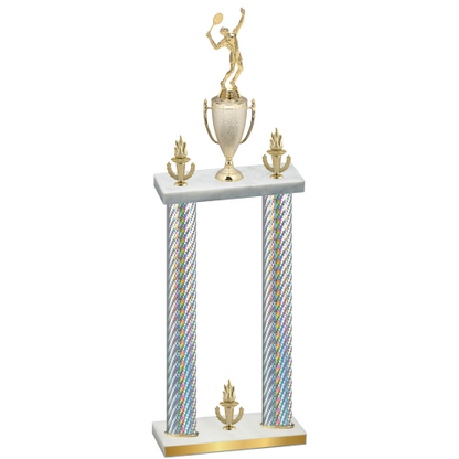 Double Silver Carbon Fiber Victory Tennis Trophy