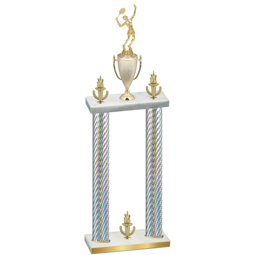 Double Silver Carbon Fiber Victory Tennis Trophy