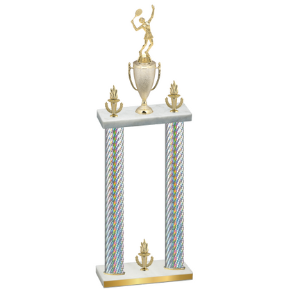 Double Silver Carbon Fiber Victory Tennis Trophy