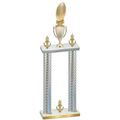 Double Silver Carbon Fiber Victory Football Trophy