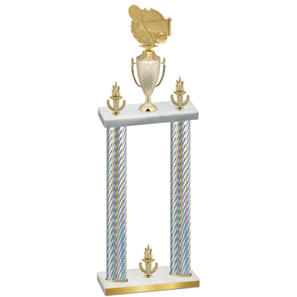 Double Silver Carbon Fiber Victory Tennis Trophy