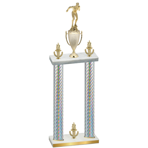 Double Silver Carbon Fiber Victory Swimming Trophy