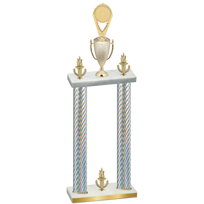 Double Silver Carbon Fiber Victory Insert Trophy