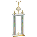 Double Silver Carbon Fiber Year Cheerleading Trophy
