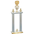Double Silver Carbon Fiber Year Cheerleading Trophy