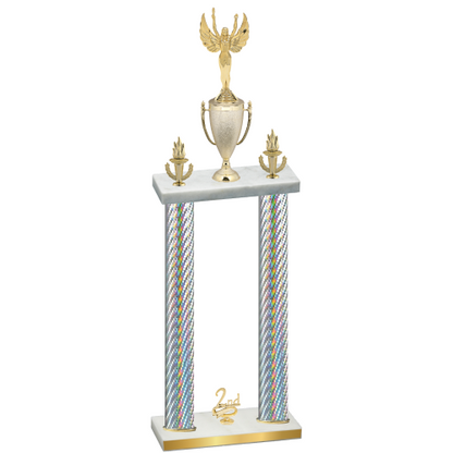 Double Silver Carbon Fiber Second Place Victory Trophy