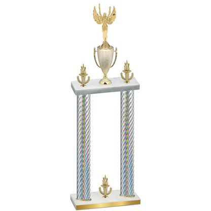Double Silver Carbon Fiber Victory Victory Trophy