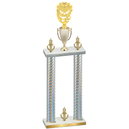 Double Silver Carbon Fiber Victory Pickleball Trophy
