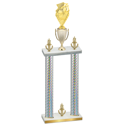 Double Silver Carbon Fiber Victory Pickleball Trophy
