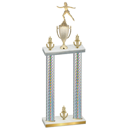 Double Silver Carbon Fiber Victory Skater Trophy