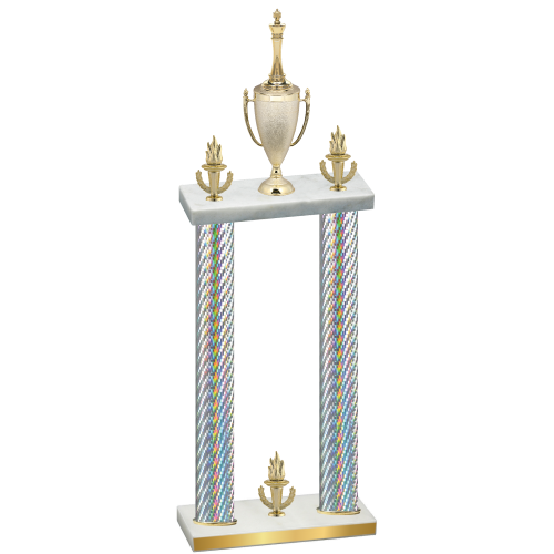 Double Silver Carbon Fiber Victory Chess Trophy