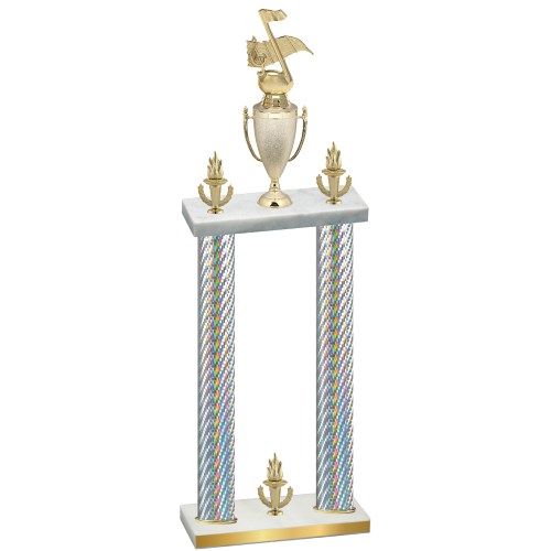 Double Silver Carbon Fiber Victory Music Trophy