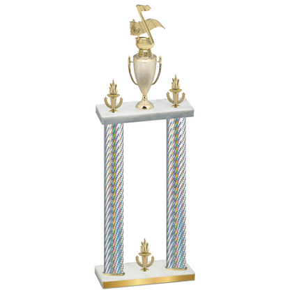 Double Silver Carbon Fiber Victory Music Trophy