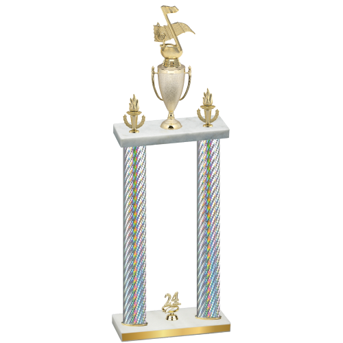 Double Silver Carbon Fiber Year Music Trophy