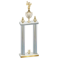 Double Silver Carbon Fiber Year Academics Trophy